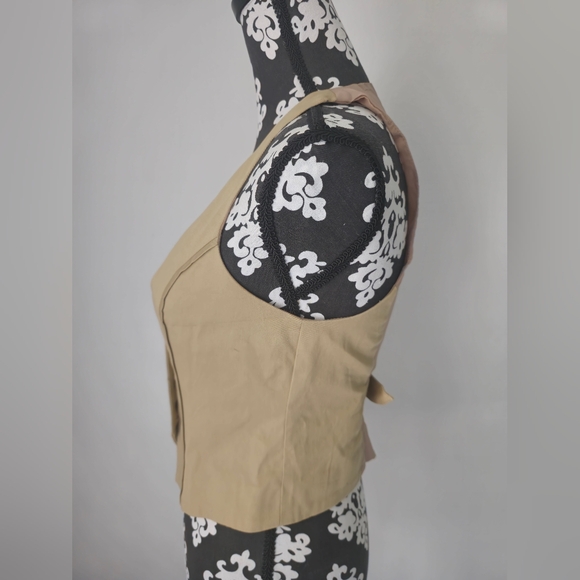 New York Company Stretch beige vest size 2 - Picture 4 of 8